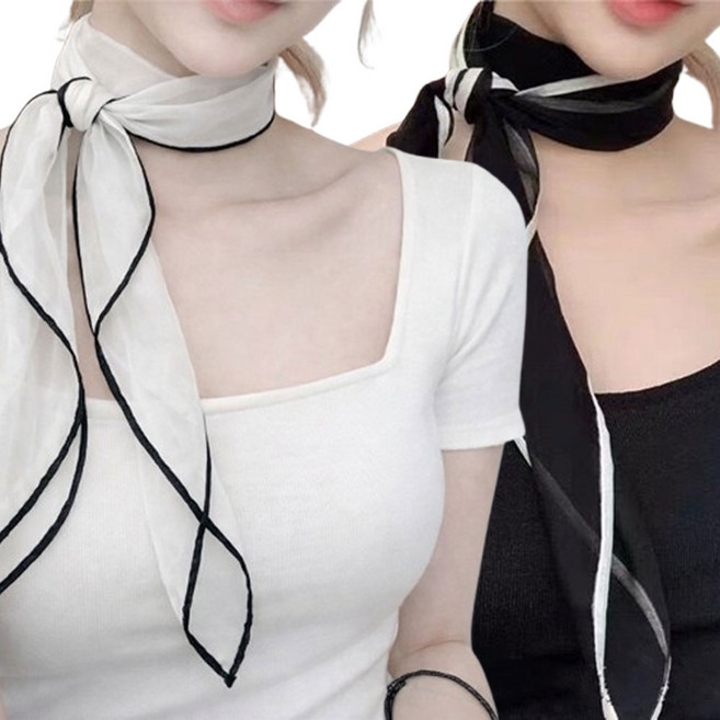 모코홈 데일리 라인 쉬폰 스카프 2종 세트