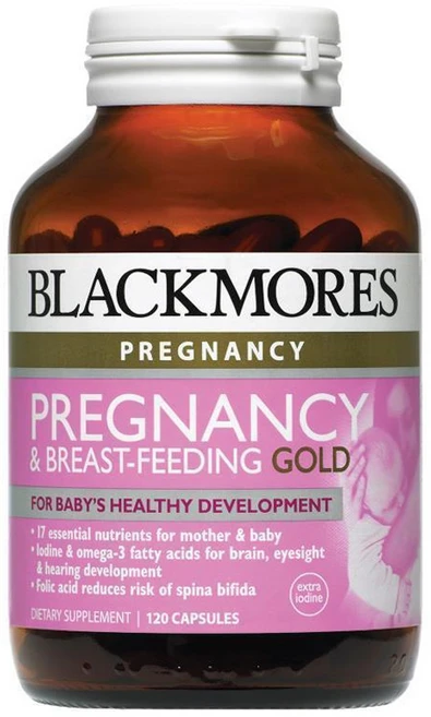 블랙모어스 임산부 영양제 임신 모유수유 Gold 120캡슐, 1개, 120정 - 쿠팡