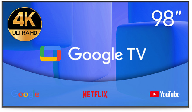 와우피프티 248cm(98인치) UHD LED 구글 스마트 대형 중소기업 벽걸이 방문 설치 티비, NDT9800, 방문설치, 벽걸이형