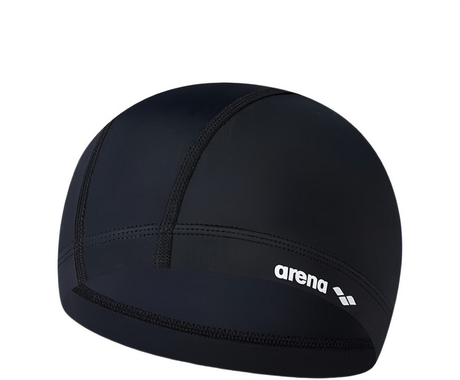 아레나 스판 천 수모 수영모자 A2AC1AS01 블랙 수영모, 1개