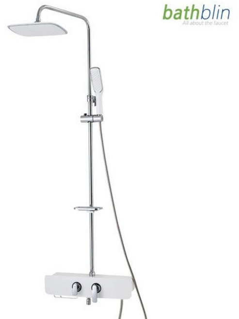 [베스블린] 화이트 선반형 레인샤워 BKR002W, 1개