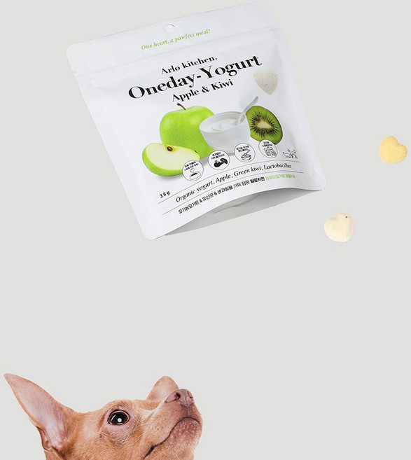 알로키친 강아지 범산목장 유기농 생과일 요거트 애플앤키위, 1개, 35g, 사과앤키위