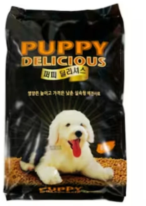 퍼피딜리셔스 전연령 강아지 건식사료, 곡물, 4.5kg, 1개 - 쿠팡