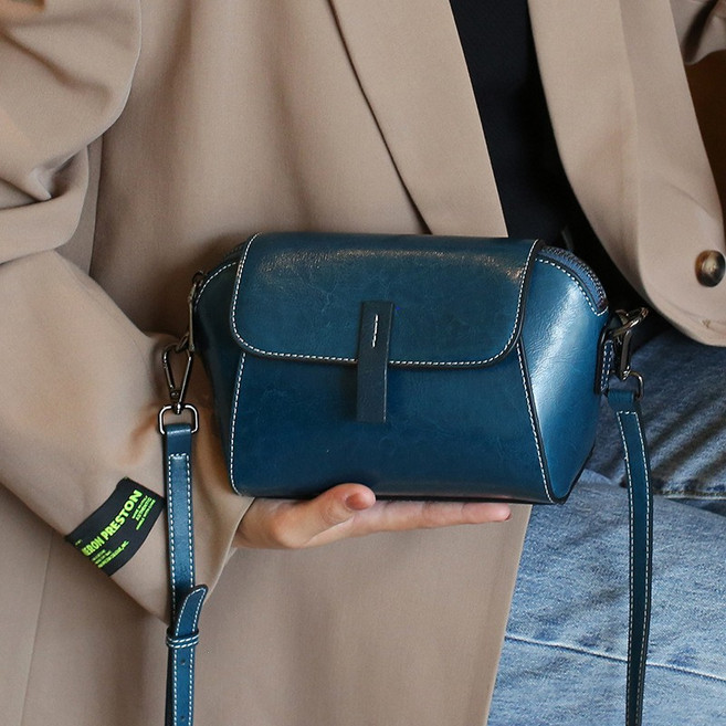 낸스 여성 천연 소가죽 가방 크로스백 가벼운 숄더백 미니백 데일리