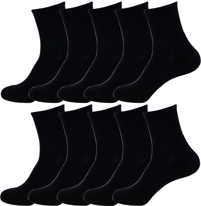 남성용 100% 국내생산 두꺼운 이중바닥 스포츠양말 10켤레 중목 이중쿠션 작업양말 파일