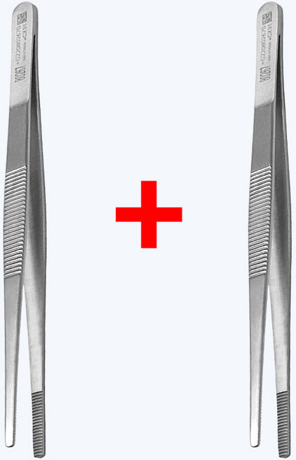 의료용 직선 핀셋 14cm 2p 드레싱 간호사 병원 의료 실습용, 2개, 의료 직선 핀셋 14cm