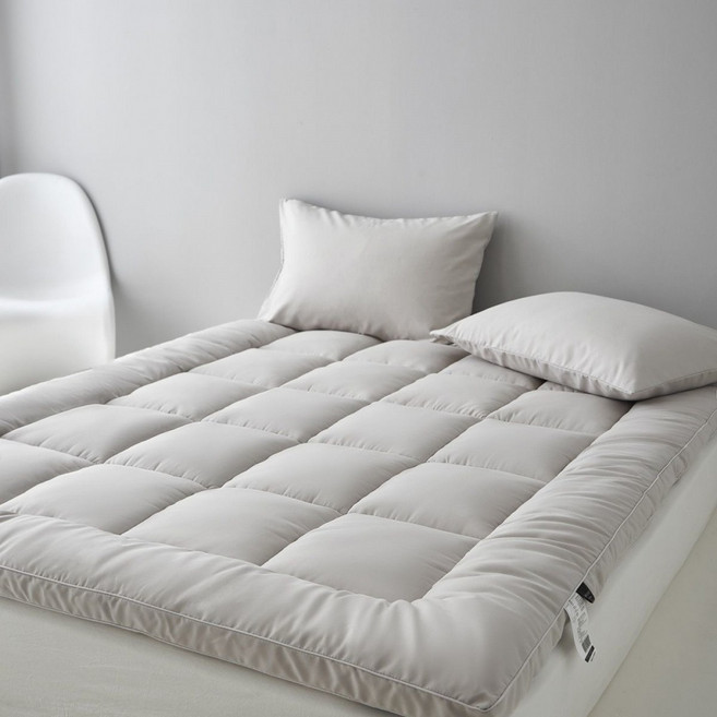 통세탁 방수 통기성 사계절 10cm 두꺼운 포근한 바닥 침대 토퍼 매트리스, 그레이