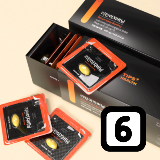 리턴이지버닝 체지방감소 버닝 슬립, 6박스, 14정