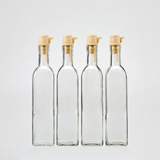 모던하우스 밀폐가 잘되는 깔끔오일병, 4개, 500ml + 스티커