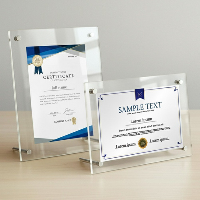 마벨인홈 고급 투명 아크릴 액자 스탠드형 A4 A3 size, 1개