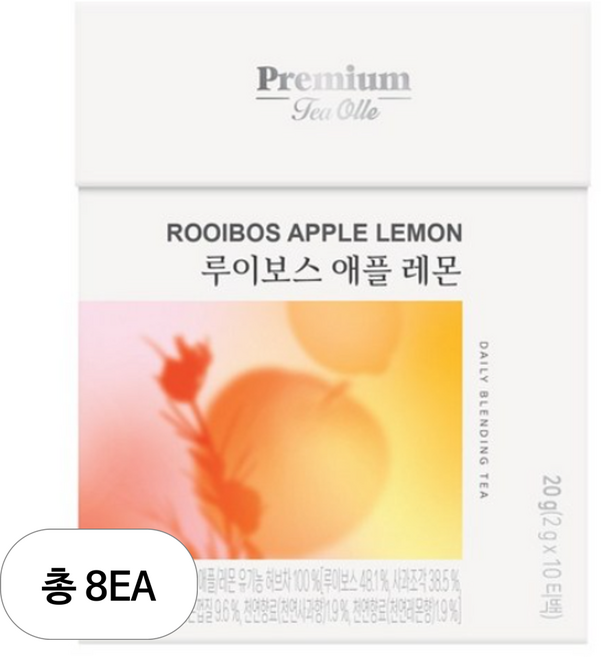 녹차원 블렌딩 허브티 루이보스 애플레몬, 2g, 8개, 10개입