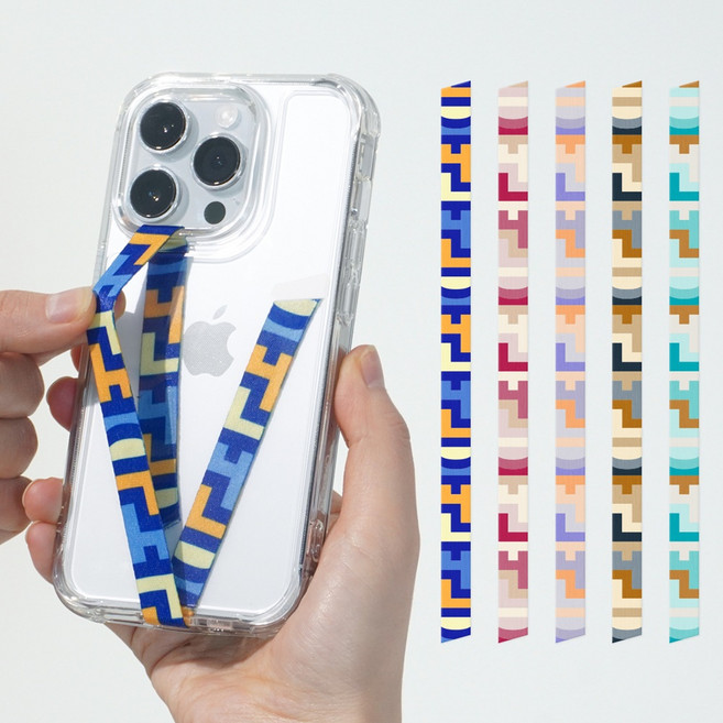 핸드폰 스트랩 손목 핑거스트랩 고리 줄 모노루프, 크림마젠타, 1개