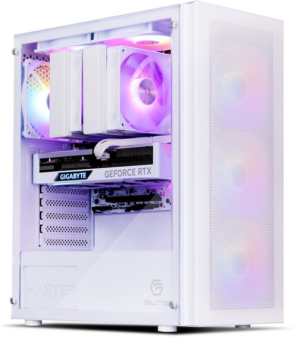 몬스타 가츠 Y226 식스팬 화이트 PC 케이스, 1개, Y226식스팬 화이트