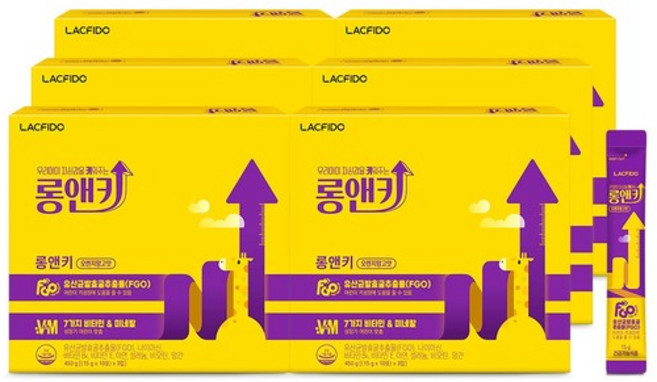 (본사직영) 락피도 롱앤키 450g (15 gx30포)x6ea /180일분, 15g