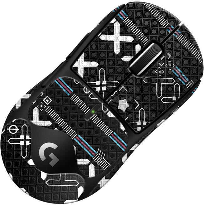 로지텍 G PRO 슈퍼라이트1 2 호환 지슈라 풀스킨 마우스 그립 스티커, 1개, 블랙