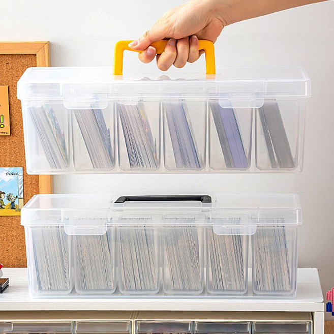 샤라메종 포토카드 스티커 투명 정리함, 1개, 블랙