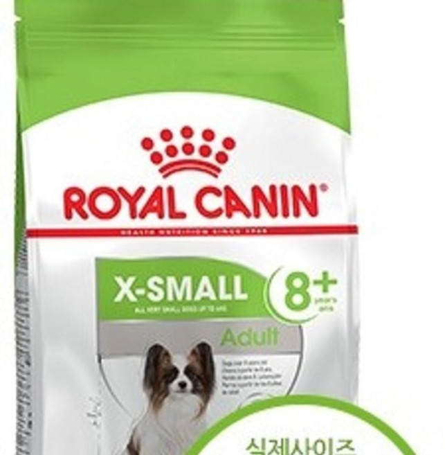 로얄캐닌 독 엑스스몰 어덜트 8+ 시니어 1.5kg 엑스스몰8+ 엑스스몰어덜트8+, 없음, 상세설명 참조