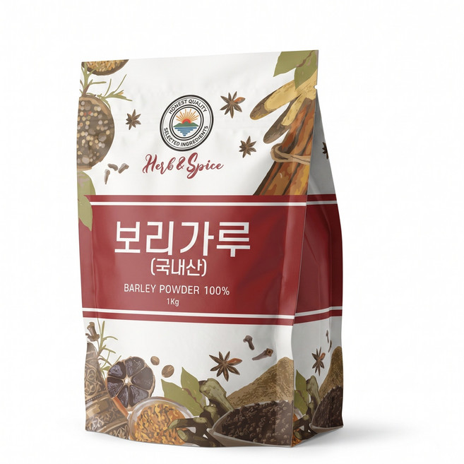 국산 보리가루 보리분말 1kg 2개 보리100% 대용량