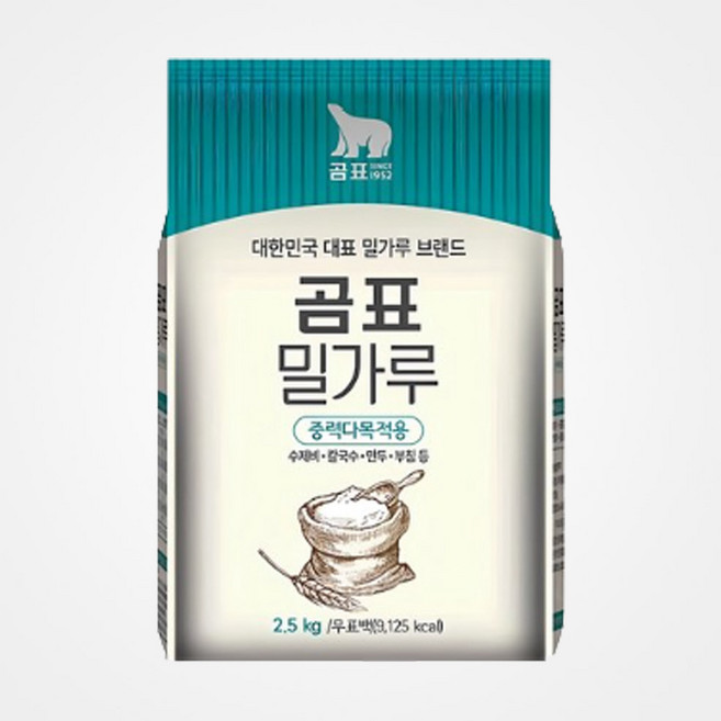 곰표 밀가루 중력 다목적용, 2.5kg, 1개