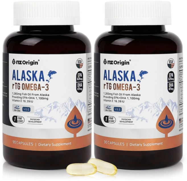 엔젯오리진알래스카 rTG오메가3 1280mg x 180캡슐 비타민e 향산화 관리 180일분