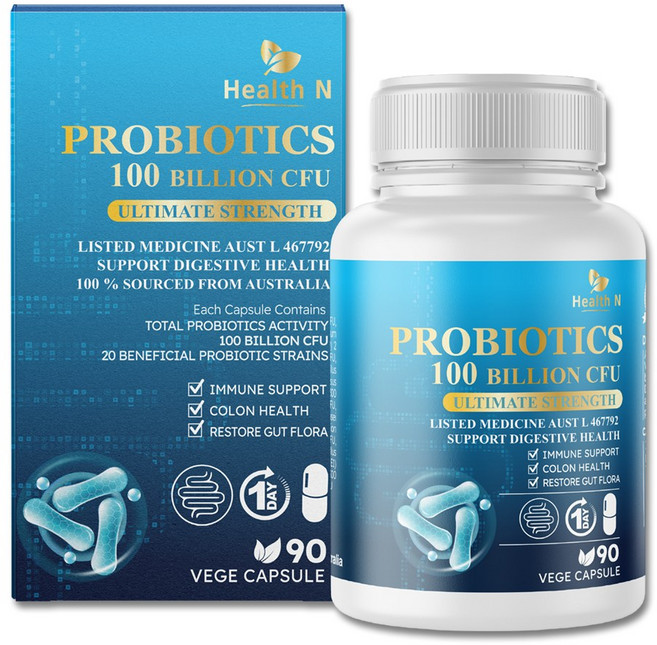 헬스엔 호주 프로바이오틱스 1000억 CFU 유산균, 1개, 90정