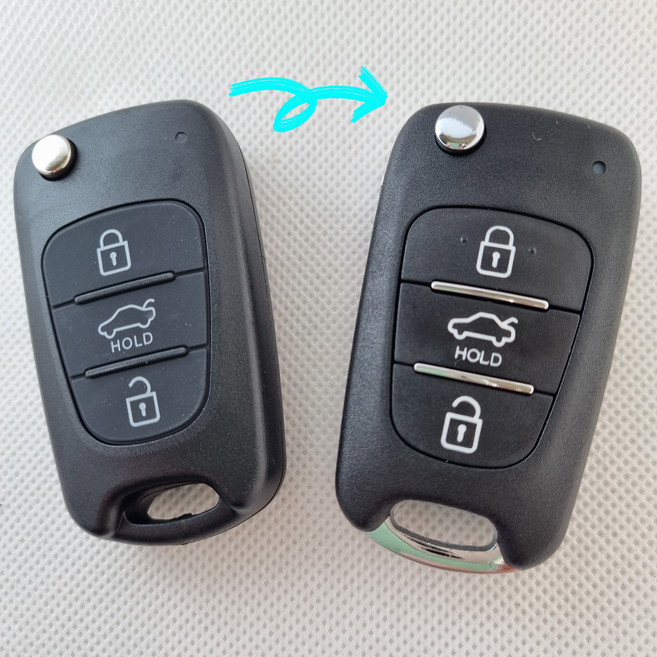 포르테 최고급형 폴딩키 차키 리모컨 스마트키 수리용 교체 케이스, 버튼 플라스틱케이스(PCB없음)