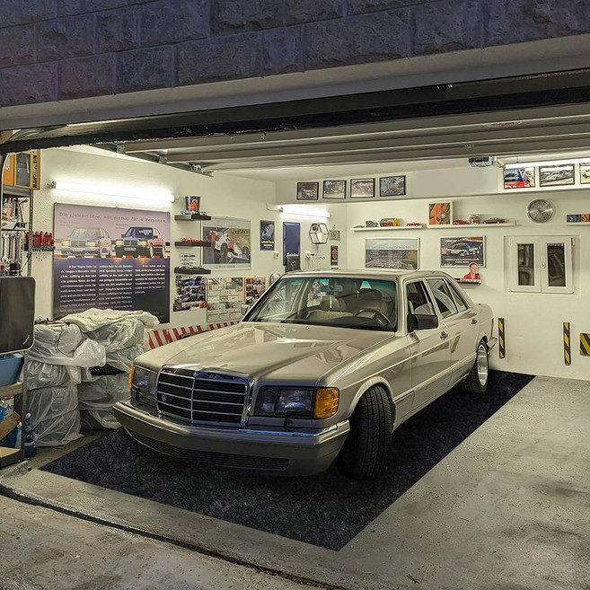 Grefinity 7.5'x 20' Garage Floor Mat & Oil Spill Mat Heavy Duty Under Car for Driveway Protects Ag, 6.6'x 8.5', 1개
