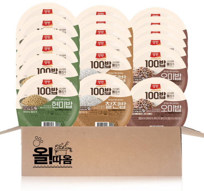 동원 양반100밥 130g 3종기획세트(찰진밥6+현미밥6+오미밥6)