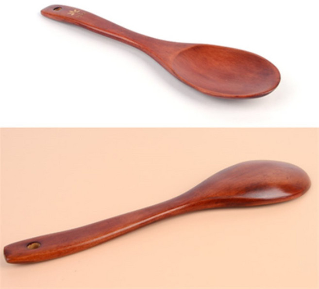 파란 해피숍 나무 큰 스푼 조리용숟가락