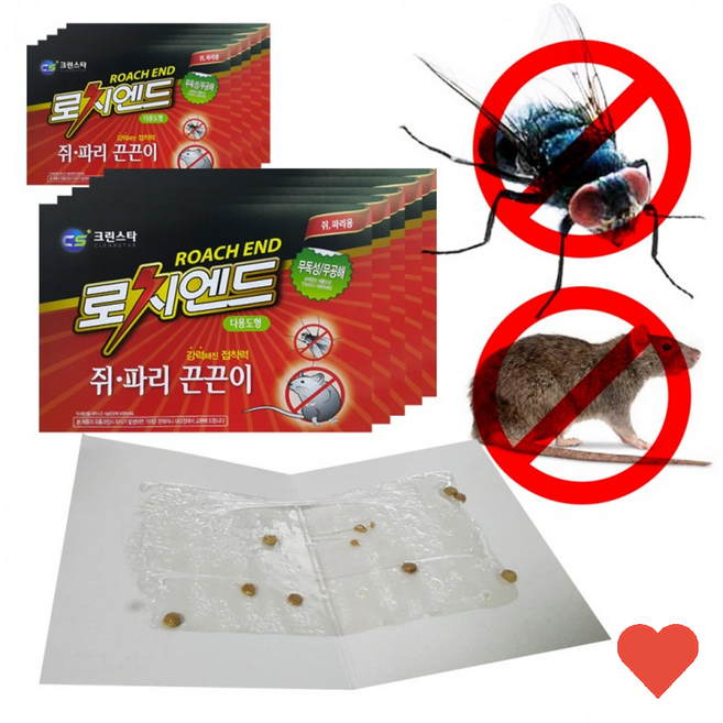 해충퇴치용품 쥐 파리 끈끈이 2매 팩 5개, 1개입, 1개