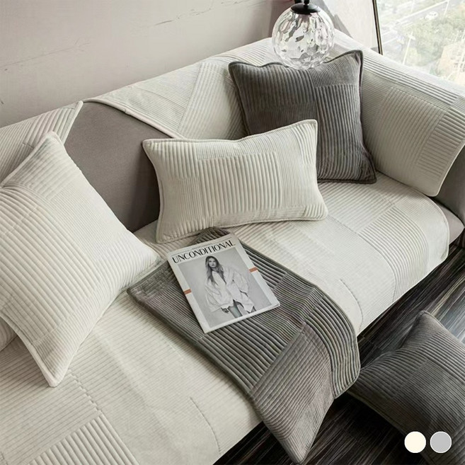 극세사 넓은 소파패드 토퍼 쇼파 매트 커버 미끄럼방지 3인용 4인용