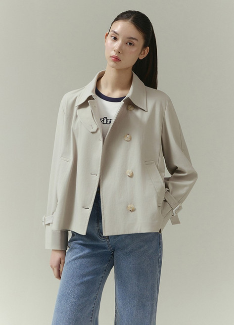 [잇미샤] 백 플리츠 하프 트렌치 코트(ITP3WBY310)_ 577878