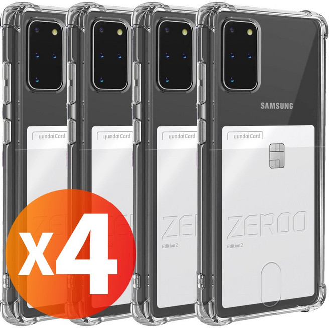 나인테크 2+2 갤럭시 A34 5G 카드 수납 투명 범퍼 젤리 휴대폰 케이스 4개