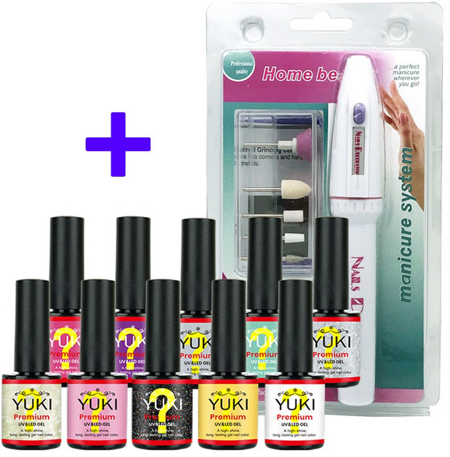 유키 프리미엄 컬러젤 10g 10종 + 큐티클제거기 세트, 1세트, 컬러젤10종 + 큐티클제거기