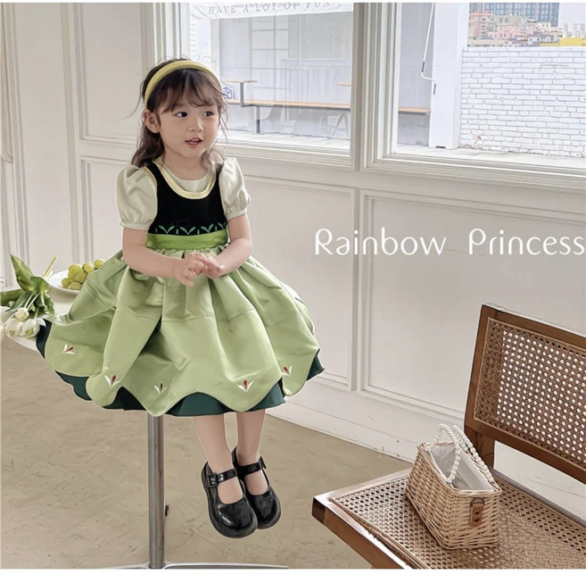 겨울왕국st 드레스 안나공주 원피스 여름 드레스 키즈 프린세스 코스튬 어린이 생일 파티룩 등원룩