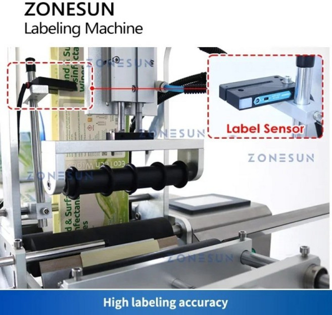 ZONESUN ZS-TB101 탁상용 라벨링 기계 원형 병 물 음료 화장품 어플리케이터 슬라이드웨이, 01 Standard, 02 220V, 1개