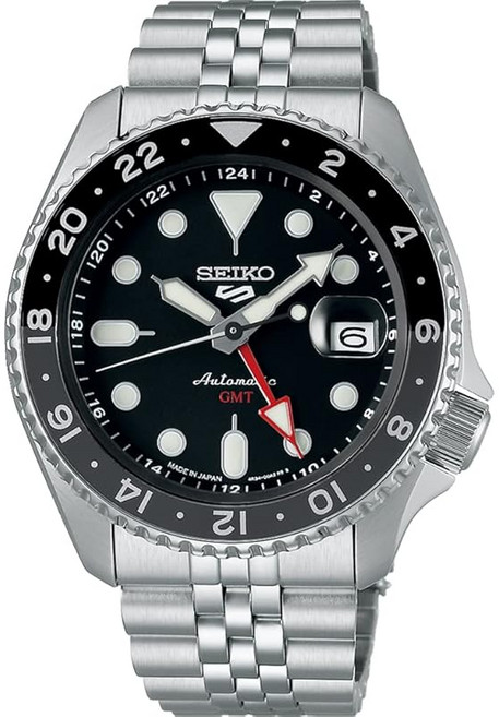 [세이코] SEIKO 5 SPORTS SKX Sports Style GMT 모델 자동 감기 기계식 시계 세이코 파이브 스포츠 맨즈 Made in Japan 일본제 SSK001 블랙 해외 모델 []