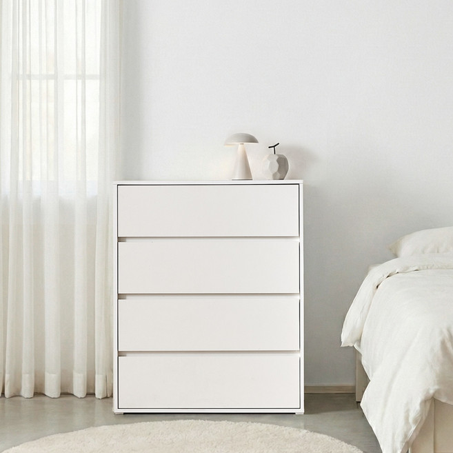 동서가구 블록 서랍장 800, 화이트, 4단