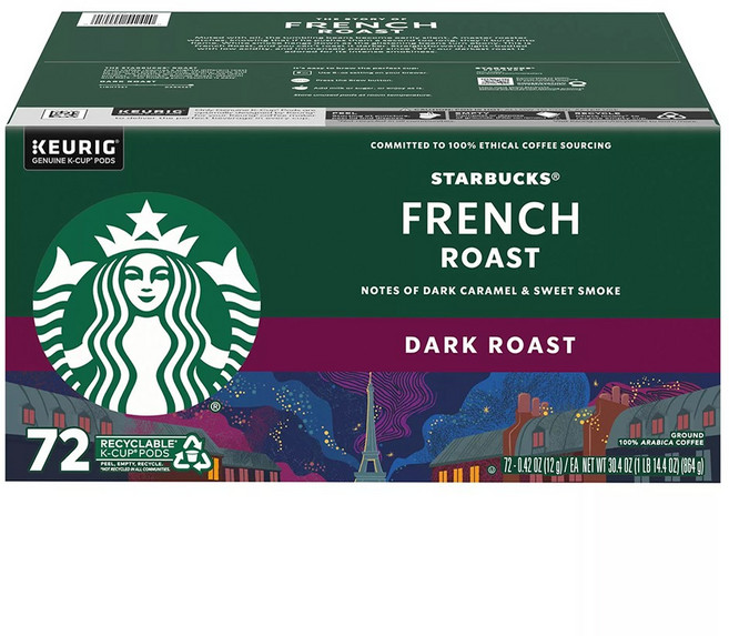 스타벅스 큐리그 프렌치 로스트 72 캡슐 커피, 1개