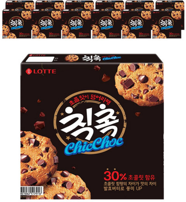 롯데 칙촉, 180g, 12개