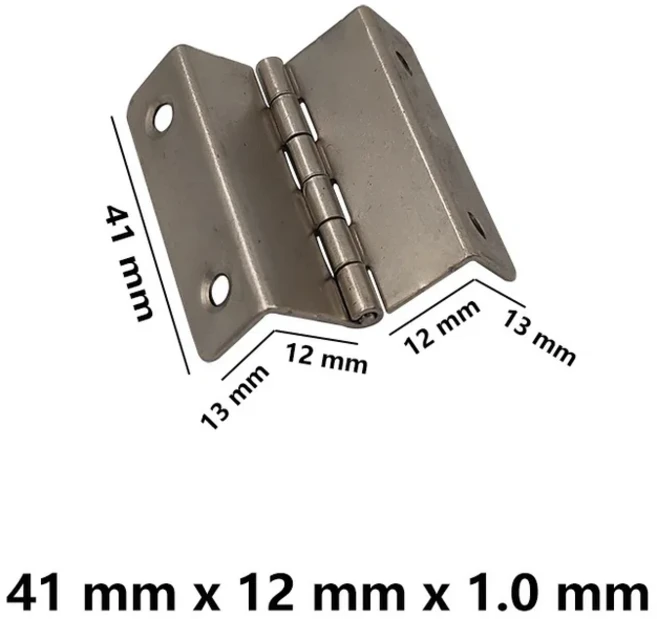 2PCS 앤티크 스타일 접이식 문 무소음 힌지 - 가구 캐비닛의 이중 접이식 문에 이상적, [04] 41 x 12 x 1.0, 1개