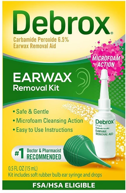 데브록스 이어 왁스 제거 키트 전구 주사기 및 카바미드 과산화물이 포함된 0.5 Fl Oz 방울, 1 Count (Pack of 1), 1개 - 쿠팡