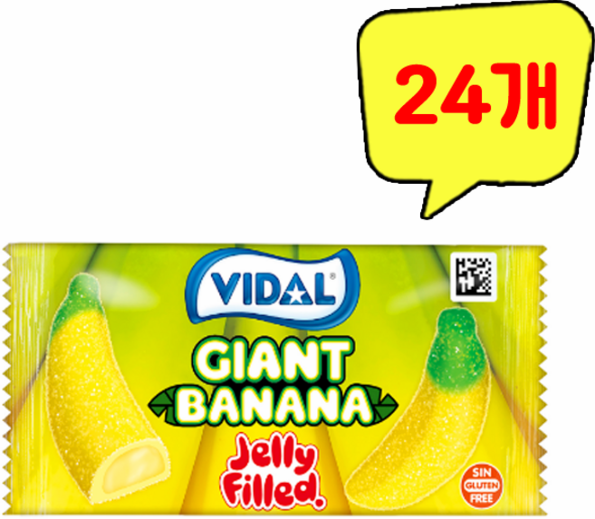 비달 자이언트 바나나향 젤리필드, 20g, 24개