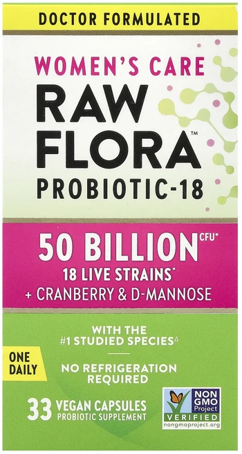 몸관리하세요 겨울입니다 Nature's Truth Women's Care Raw Flora™ 프로바이오틱-18 베지 캡슐 33정 특별관리진행, NaturesTruthWomensCareRawFlora, 1개 - 쿠팡
