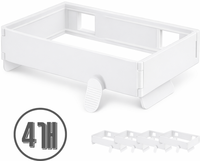 바로버림 쓰레기봉투 거치대 무타공 4개입, 화이트