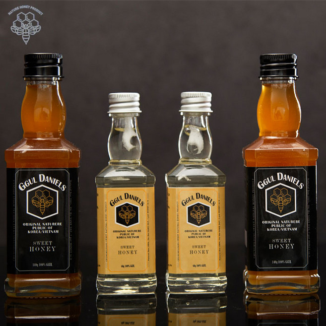 청밀당 위스키 병 허니 꿀 다니엘 선물세트, 400g, 1개