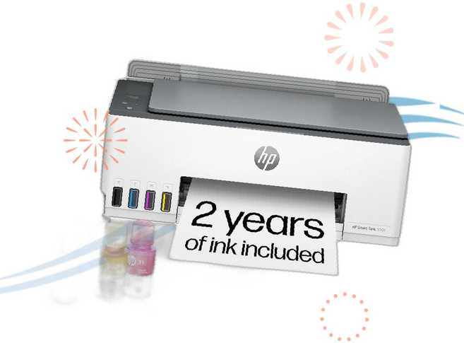HP 문서 스캐너 Smart Tank 5101 무선 복합기 리필형 프린터 PG