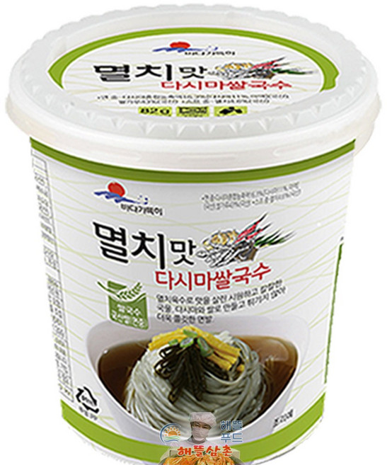 완도바다가득히 완도삼촌컵라면 해조쌀국수 멸치맛다시마쌀국수, 82g, 12개