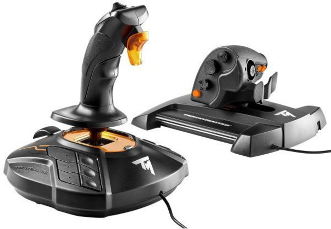 트러스트마스터 T16000M FCS HOTAS PC 호환 가능, Black, 1개, 검정