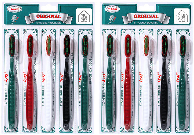 10개 세트 대왕 칫솔 미세모 왕 시원 대두 치솔 큰칫솔 왕헤드 왕칫솔 대 미세 모 대형, 1세트, 10개입